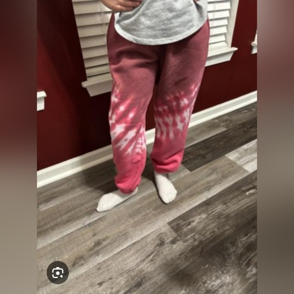Art Class Wonder Nation Girls Fleece Joggers Red and Pink